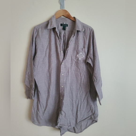 Lauren Ralph Lauren Other - Ralph Lauren Womens Medium Tunic Blouse pj 3/4 plaid sz s